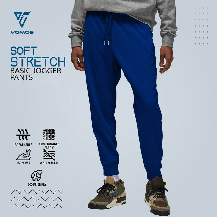 Soft Stretch Jogger Pants (Unisex) Vomos® Asia S NAVY BLUE 