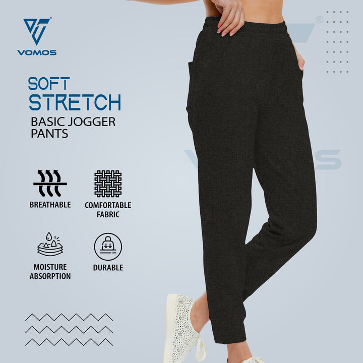 Soft Stretch Jogger Pants (Women) Vomos® Asia S DARK GREY 