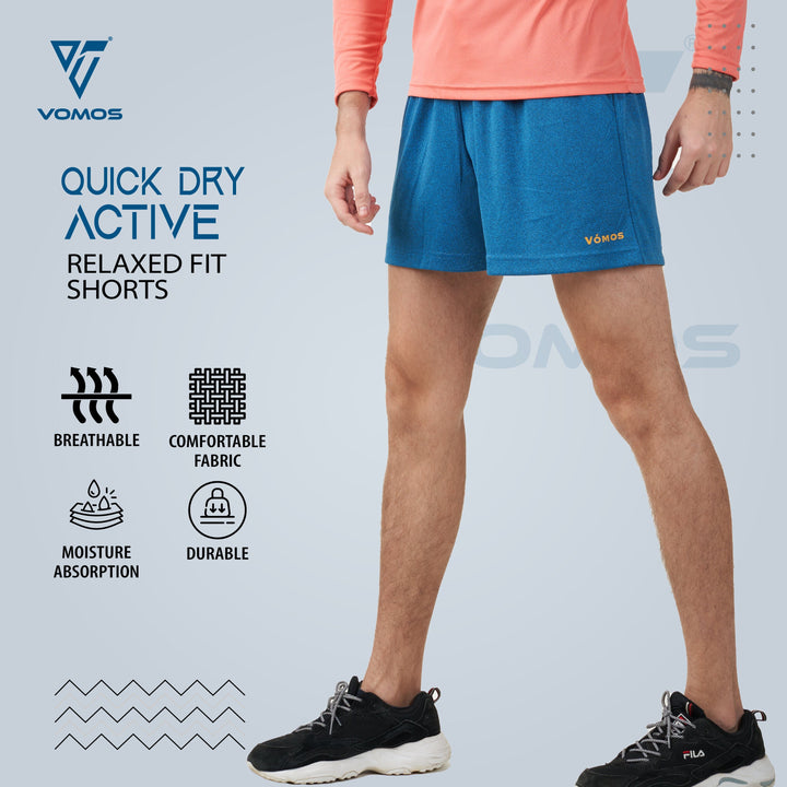 Active Relaxed Fit Shorts (Men) Shorts Vomos® Asia S BLUE 