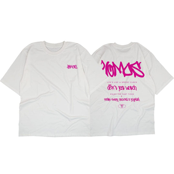 VOMOS Timeless Series Overfit Semi Cotton Ironless Oversized Graphic Tee Unisex T Shirt-011-012 Vomos® Asia 011 XS 