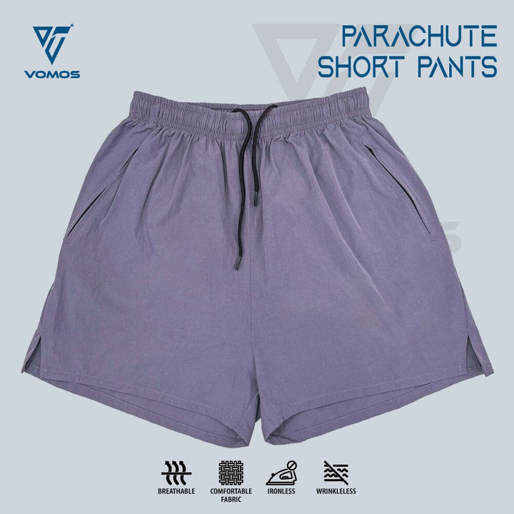 Vomos Parachute Shorts Pant With Zipper Pocket Men Vomos® Asia GREY S 