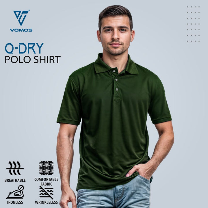 VOMOS Quick DRY Short Sleeve Polo Shirt Vomos® Asia LIGHT GREEN S 