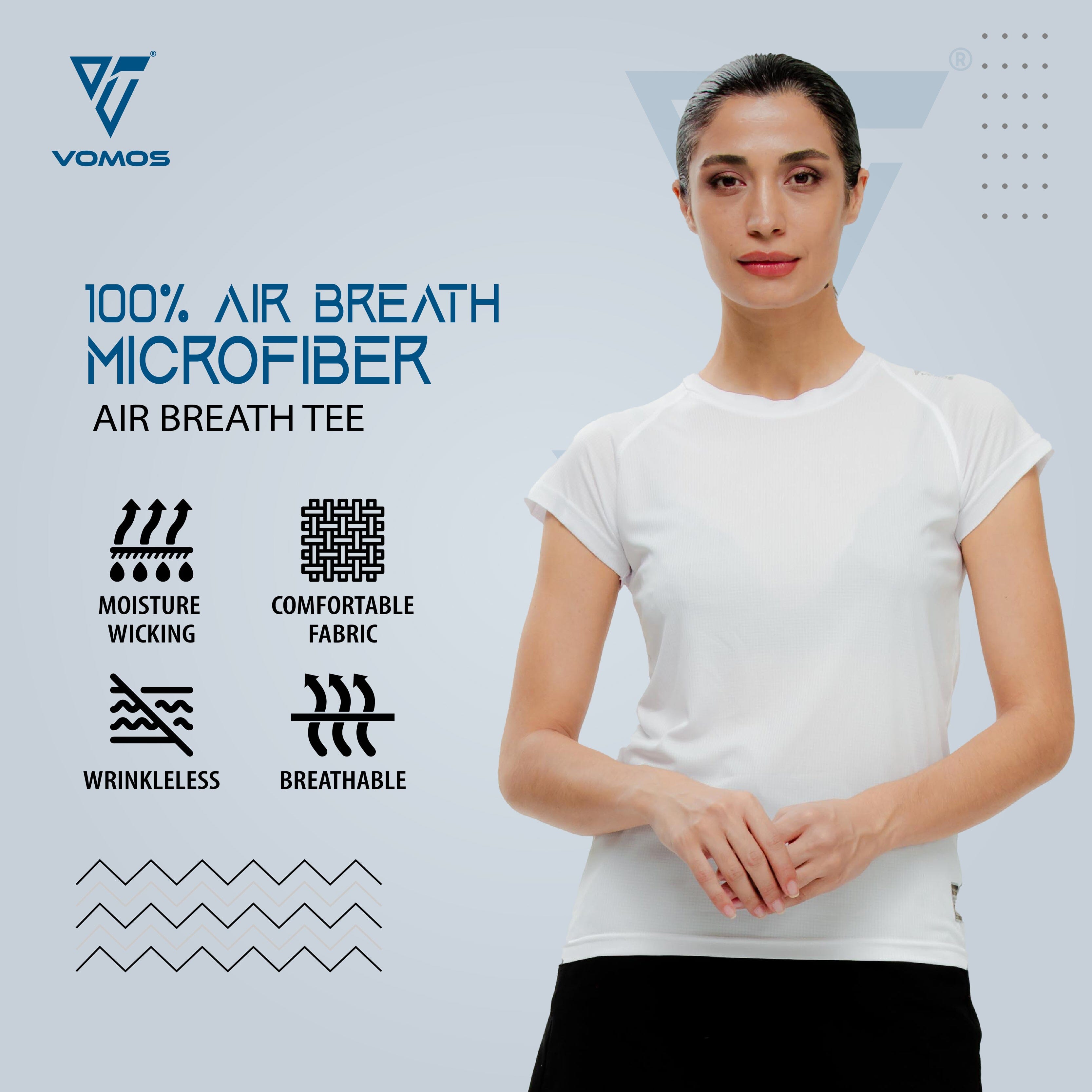 AirBreath Dryfit Tee (Women) Vomos® Asia XS WHITE 