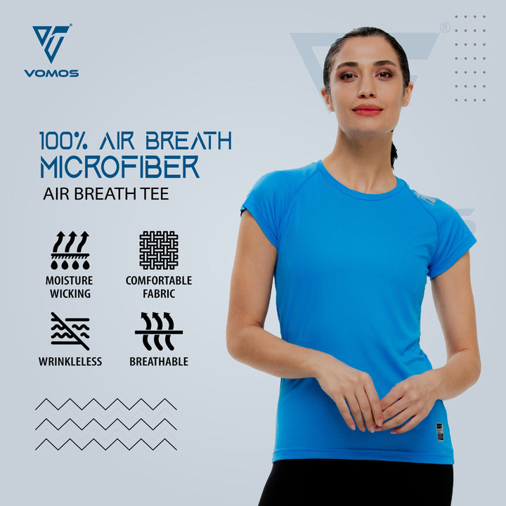 AirBreath Dryfit Tee (Women) Vomos® Asia XS AZURE BLUE 