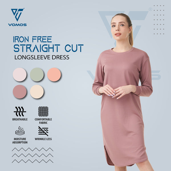 Iron Free Long Sleeve Dress Vomos® Asia 