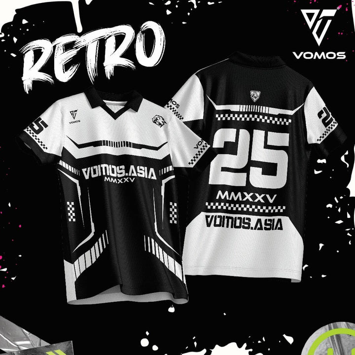 VOMOS Streetwear Retro Rotyale Series Polyester Oversized Tee T shirt (Unisex) Vomos® Asia 011 XS 