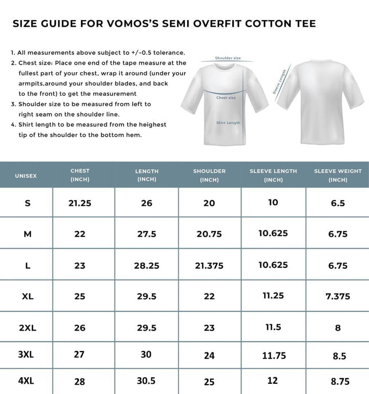 VOMOS Vroom Series Polyester Design Graphic Oversized Tee T shirt (MEN) Vomos® Asia 