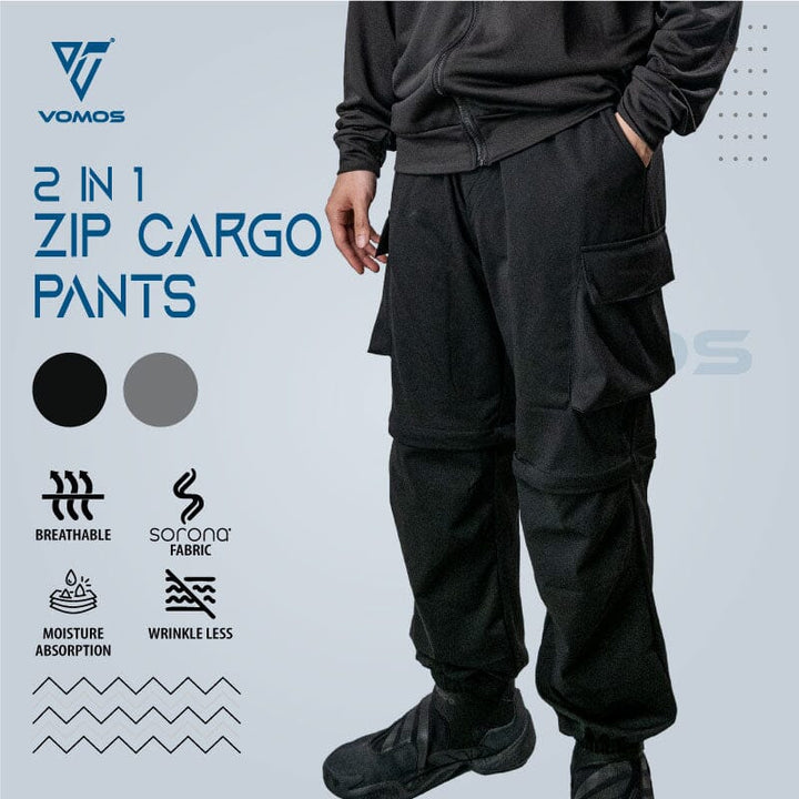 Vomos Cargo Zip Pants Unisex Cutting Straight Cut Regular Fit Vomos® Asia 