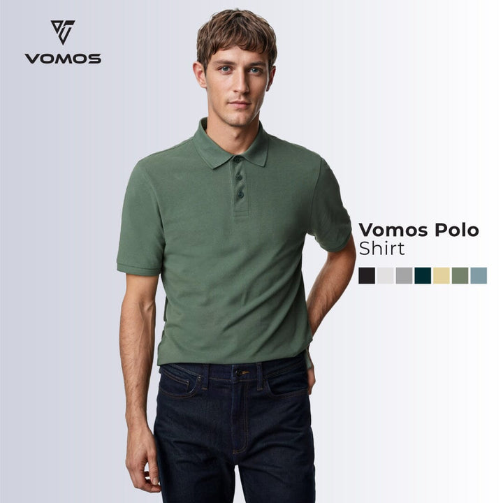 VOMOS Polo Shirt Men Regular Fit (Basic Color) Vomos® Asia 