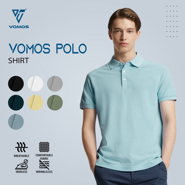 VOMOS Polo Shirt Men Regular Fit (Basic Color) Vomos® Asia 