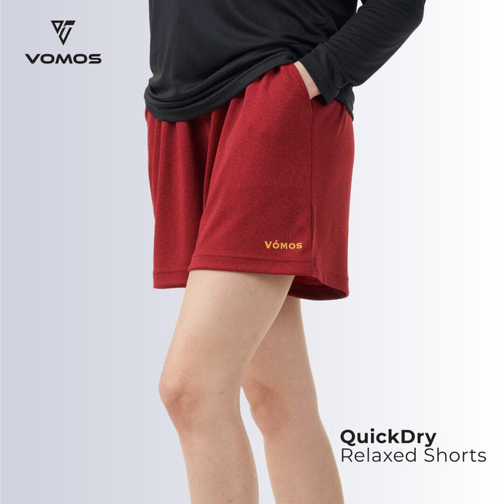 Active Relaxed Fit Shorts (Women) Shorts Vomos® Asia S RUBY RED 