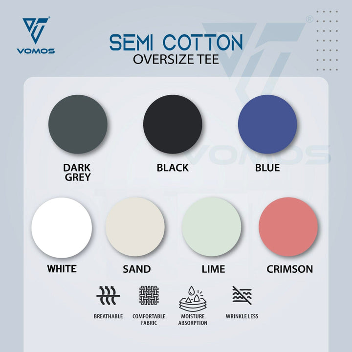 Semi Cotton Oversized Tee (Men) Vomos® Asia 
