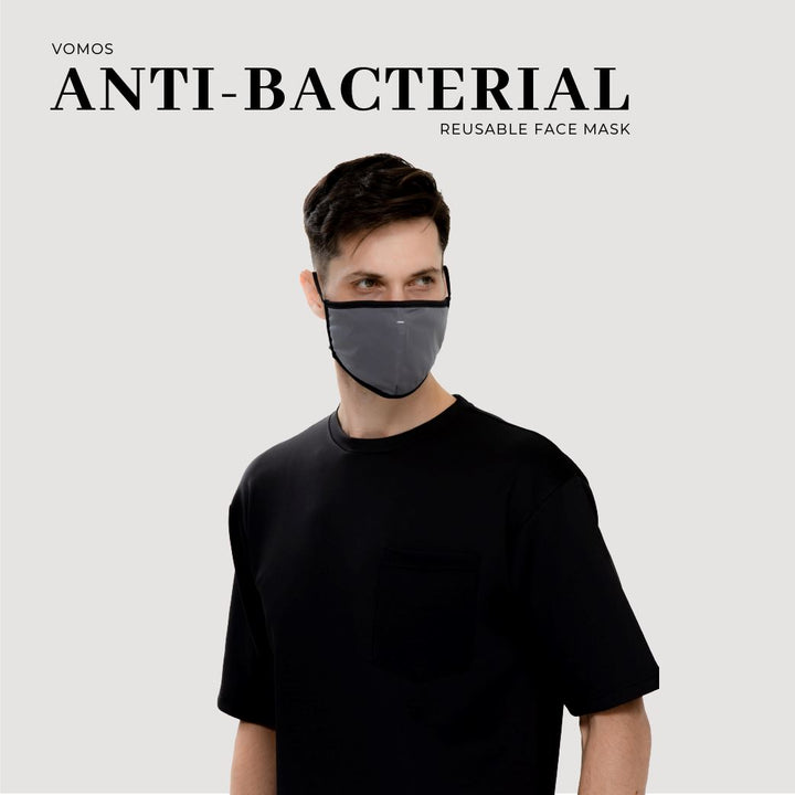 Antibacterial Reusable Face Mask Vomos® Asia Grey 