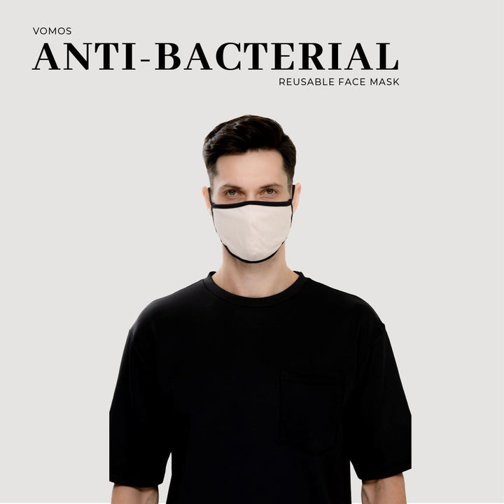 Antibacterial Reusable Face Mask Vomos® Asia Beige 