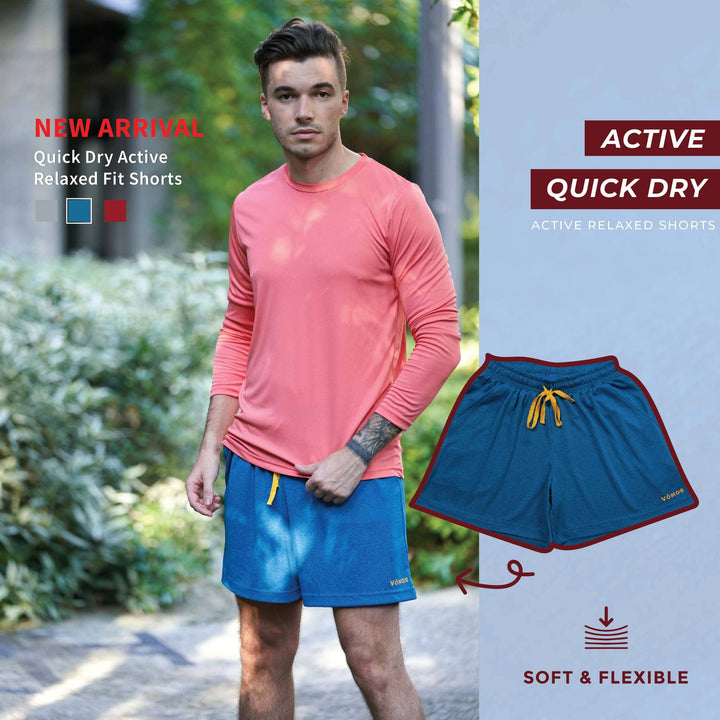 Active Relaxed Fit Shorts (Men) Shorts Vomos® Asia 